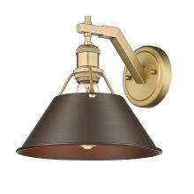  3306-1W BCB-RBZ - Orwell BCB 1 Light Wall Sconce in Brushed Champagne Bronze with Rubbed Bronze shade